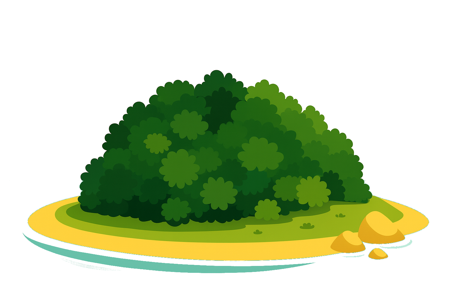 遠い島のイラスト - 距離があるからこそつながれることを表現する風景